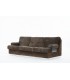 Jacques Charpentier sofa in brown suede 1970