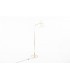 Lampadaire laiton massif et abat-jour papier beige 1950