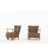 Armchairs model 1590 in elm edition Fritz Hansen 1940 set of 2