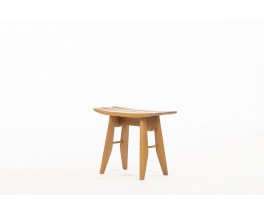 Guillerme and Chambron stool in oak edition Votre Maison 1950