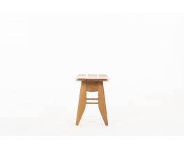 Guillerme and Chambron stool in oak edition Votre Maison 1950