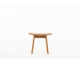 Guillerme and Chambron stool in oak edition Votre Maison 1950