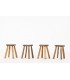 Stools in oak brutalist design 1950 set of 4