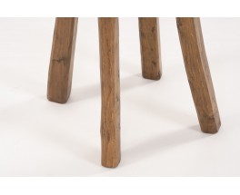 Stools in oak brutalist design 1950 set of 4