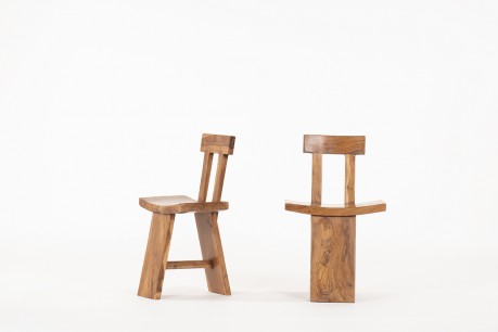 Chaises en teck de Bali 1970 set de 2
