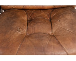 Sofa model Corolla in brown leather edition IPE 1970