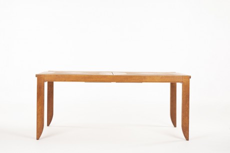 Rectangular dining table by Guillerme and Chambron in solid oak edited by Votre Maison 1950
