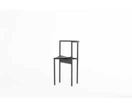 Philippe Starck chairs model Wendy Wright black metal edition Disform 1986 set of 2