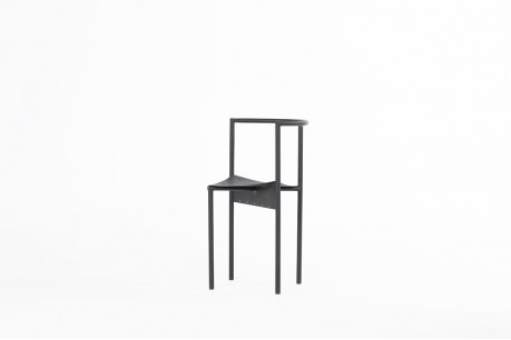 Chaise Philippe Starck modèle Wendy Wright métal noir édition Disform 1986
