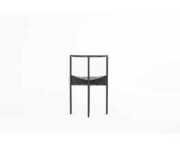 Philippe Starck chairs model Wendy Wright black metal edition Disform 1986 set of 2