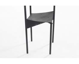 Philippe Starck chairs model Wendy Wright black metal edition Disform 1986 set of 2