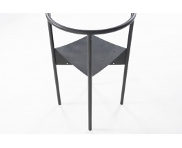 Philippe Starck chairs model Wendy Wright black metal edition Disform 1986 set of 2