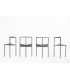 Philippe Starck chairs Wendy Wright model grey metal edition Disform 1986 set of 4