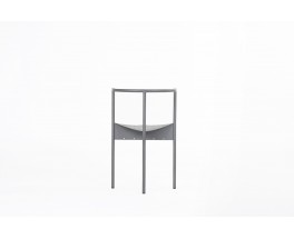 Philippe Starck chairs Wendy Wright model grey metal edition Disform 1986 set of 4