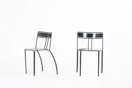 Jean Michel Wilmotte chairs model Palais Royal 1986 set of 2