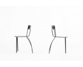 Jean Michel Wilmotte chairs model Palais Royal 1986 set of 2