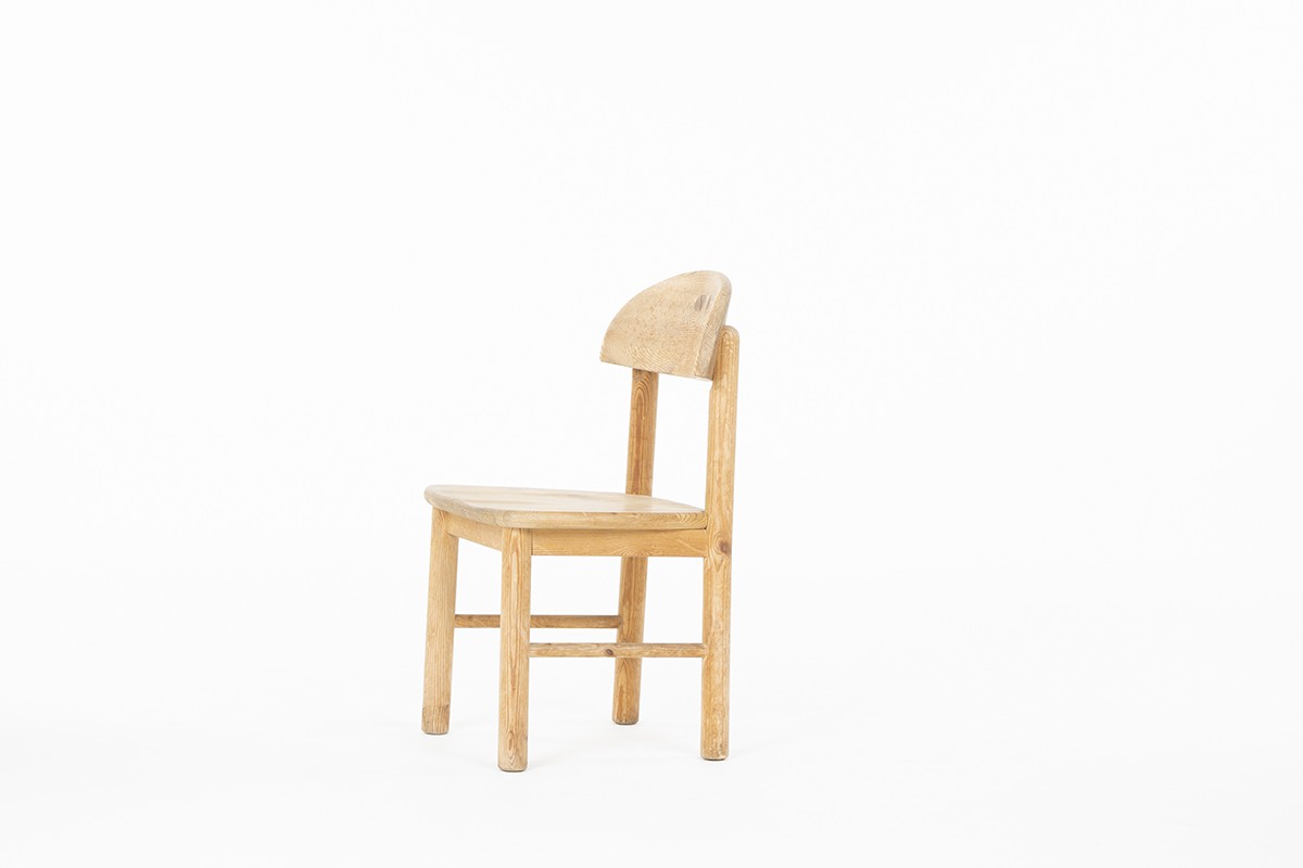 Rainer Daumiller chairs in pine edition Hirtshals Savvaerk 1960 set of 6