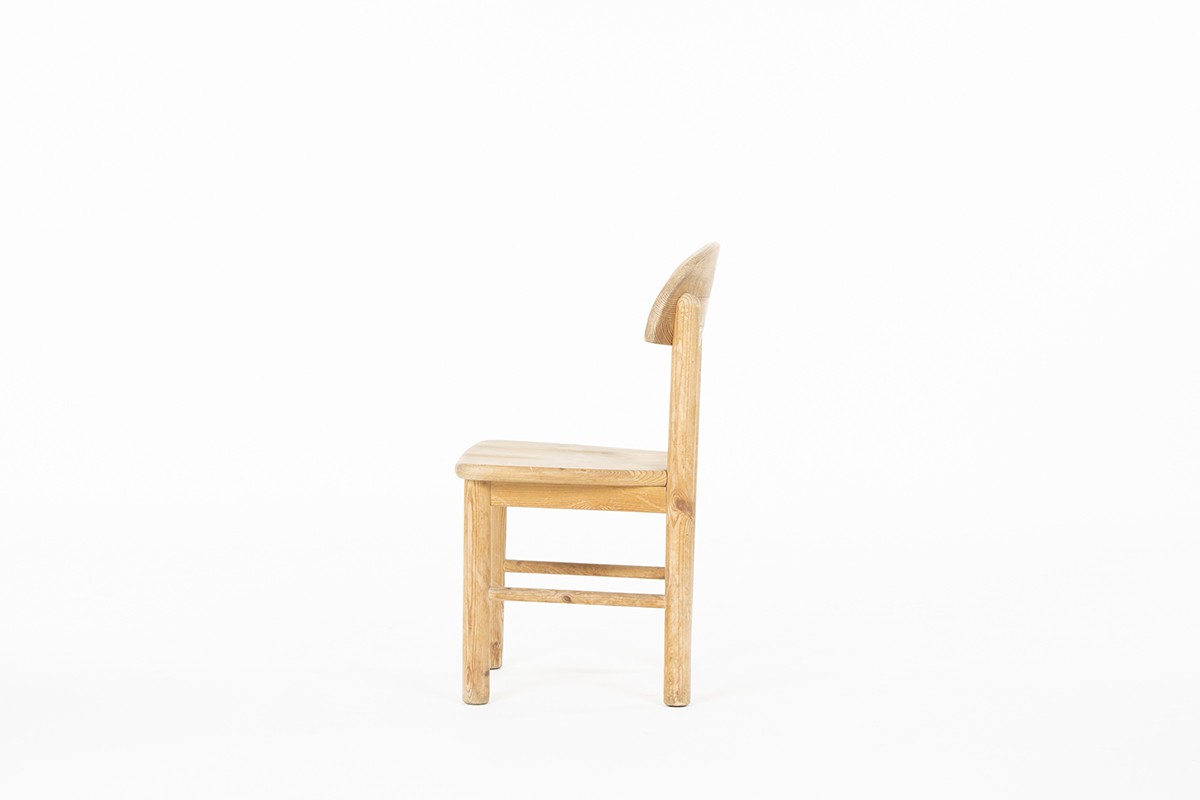 Rainer Daumiller chairs in pine edition Hirtshals Savvaerk 1960 set of 6