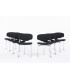 Pierre Pichard chairs chrome black fabric edition Ligne Roset 1970 set of 8
