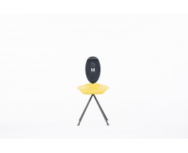 Carlo Forcolini chair model Miro yellow black metal edition Alias 1989