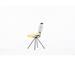 Carlo Forcolini chair model Miro yellow black metal edition Alias 1989