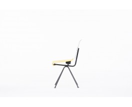 Chaise Carlo Forcolini modèle Miro métal noir jaune édition Alias 1989