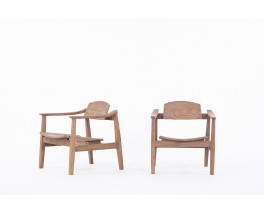 Armchairs in rosewood Brazilian design 1960 set of 2