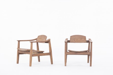 Armchairs in rosewood Brazilian design 1960 set of 2