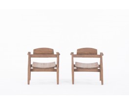 Armchairs in rosewood Brazilian design 1960 set of 2