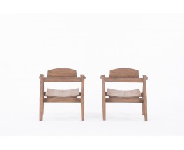 Fauteuils en palissandre design brésilien 1960 set de 2