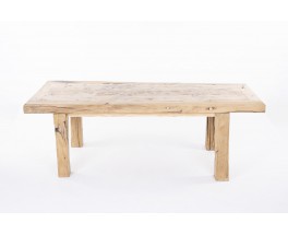 Rectangular dining table in oak brutalist design 1950