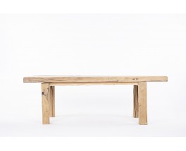 Rectangular dining table in oak brutalist design 1950