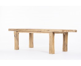 Rectangular dining table in oak brutalist design 1950