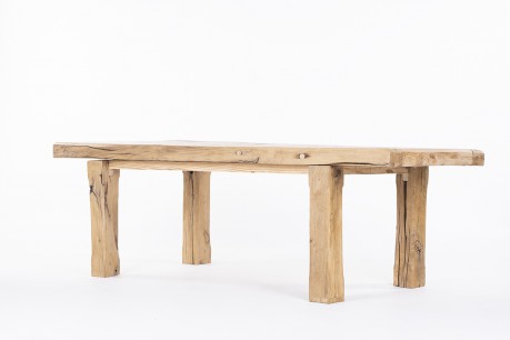 Rectangular dining table in oak brutalist design 1950