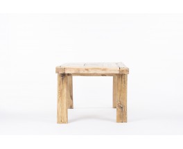Rectangular dining table in oak brutalist design 1950