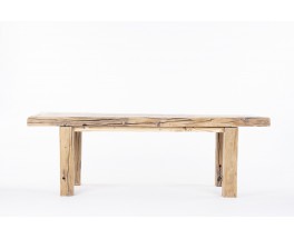 Rectangular dining table in oak brutalist design 1950