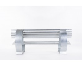 Outdoor bench in galvanized steel Manelco Cannes 1958
