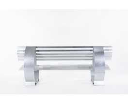 Outdoor bench in galvanized steel Manelco Cannes 1958