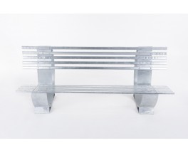 Outdoor bench in galvanized steel Manelco Cannes 1958