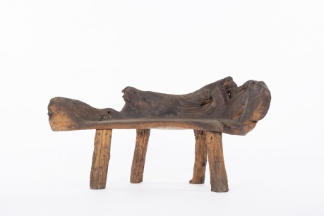 Bench in olive tree brutalist design 1950
