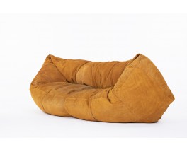 Gatti Paolini Teodoro sofa model Sacco in suede edition Zanotta 1970