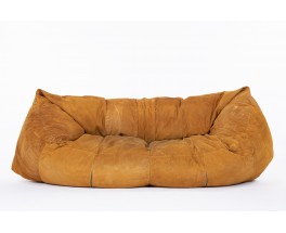 Gatti Paolini Teodoro sofa model Sacco in suede edition Zanotta 1970