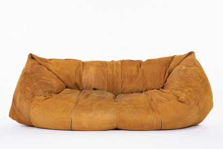 Gatti Paolini Teodoro sofa model Sacco in suede edition Zanotta 1970
