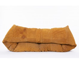 Gatti Paolini Teodoro sofa model Sacco in suede edition Zanotta 1970