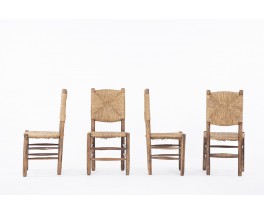 Chairs In Ash and Straw 1950 Set of 4