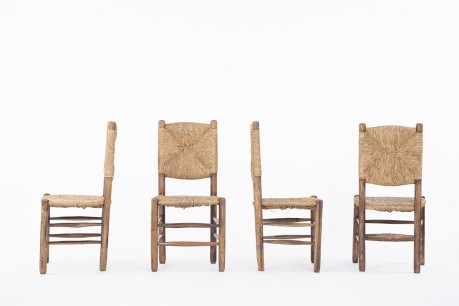 Chairs In Ash and Straw 1950 Set of 4
