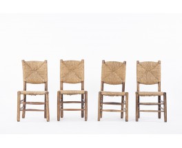 Chairs In Ash and Straw 1950 Set of 4