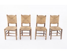 Chairs In Ash and Straw 1950 Set of 4