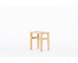 Andre Sornay stool in pine 1960