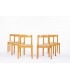 Chaises Vico Magistretti modèle Carimate hêtre et paille édition Cassina 1960 set de 6